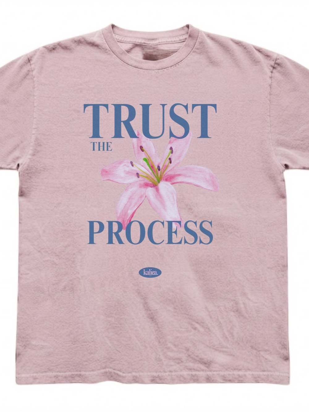 Trust The Process Lily Graphic Gildan T-Shirt Floral Cotton Tee